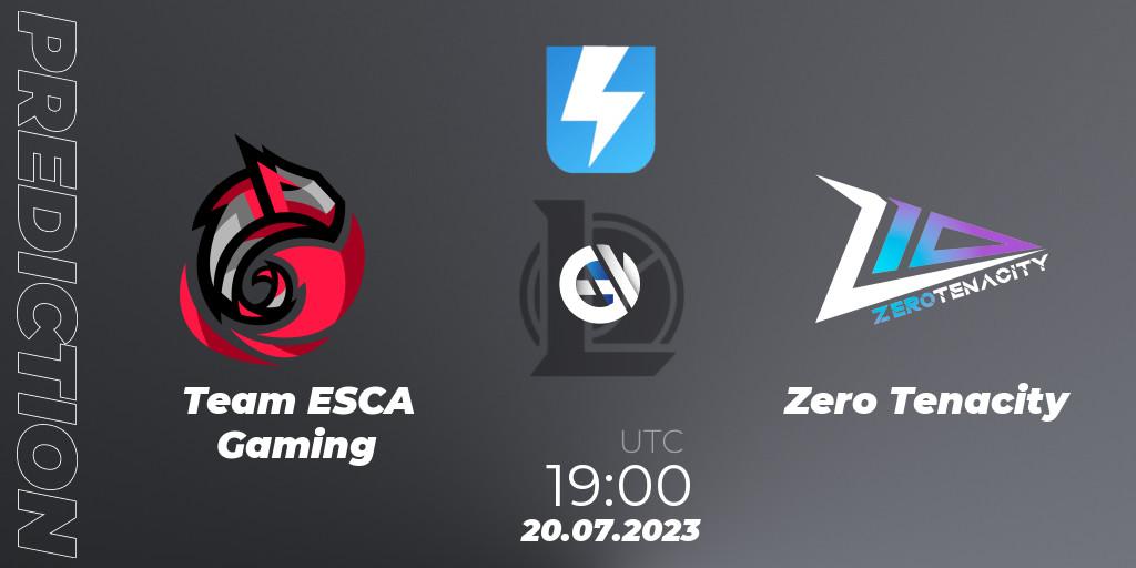 Prognose für das Spiel Team ESCA Gaming VS Zero Tenacity. 18.07.23. LoL - Ultraliga Season 10 2023 Regular Season