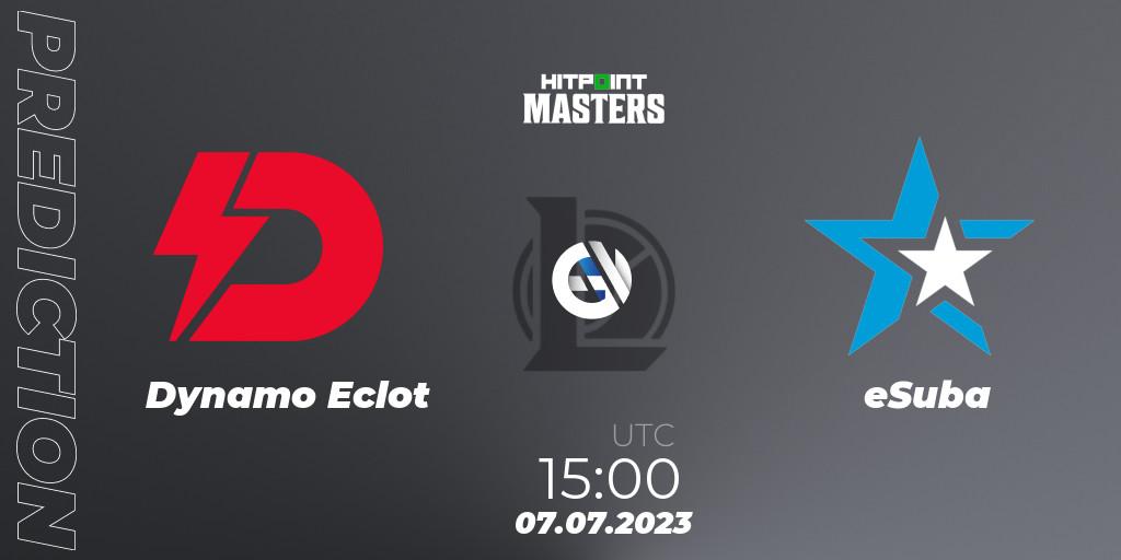 Prognose für das Spiel Dynamo Eclot VS eSuba. 07.07.23. LoL - Hitpoint Masters Summer 2023 - Group Stage