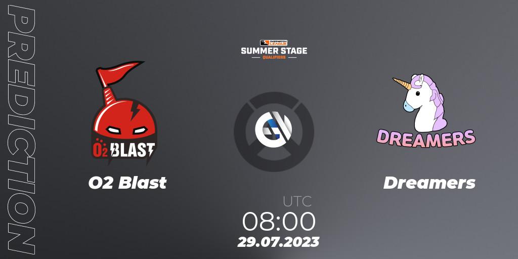 Prognose für das Spiel O2 Blast VS Dreamers. 29.07.23. Overwatch - Overwatch League 2023 - Summer Stage Qualifiers