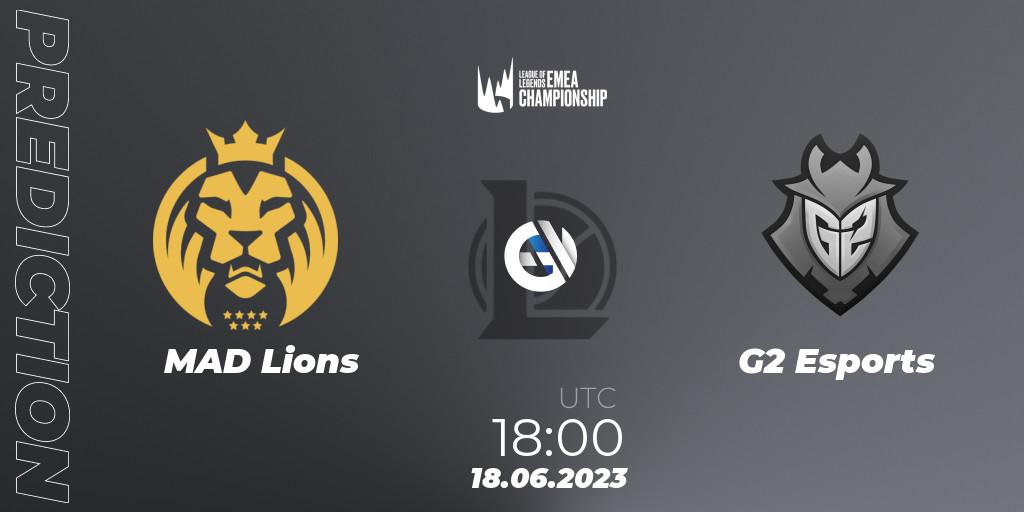 Prognose für das Spiel MAD Lions VS G2 Esports. 18.06.23. LoL - LEC Summer 2023 - Regular Season