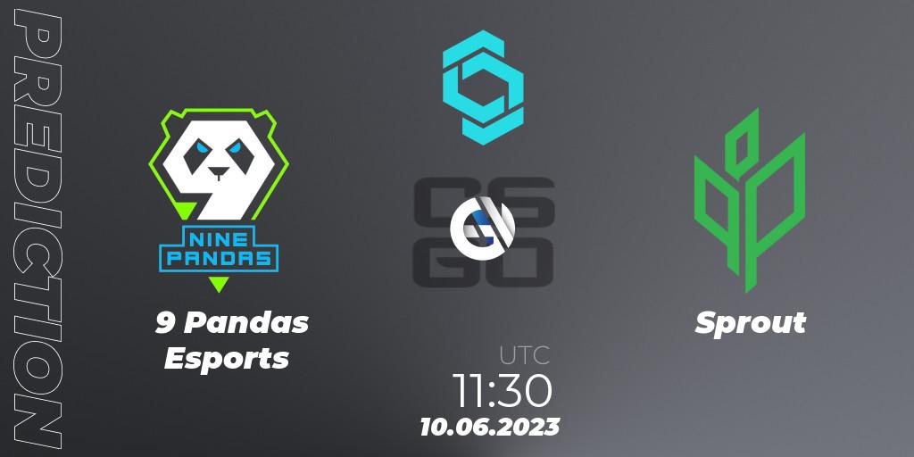 Prognose für das Spiel 9 Pandas Esports VS Sprout. 10.06.23. CS2 (CS:GO) - CCT North Europe Series 5