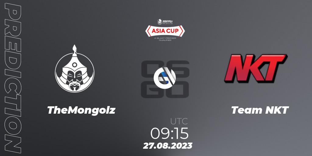 Prognose für das Spiel TheMongolz VS Team NKT. 27.08.2023 at 09:15. Counter-Strike (CS2) - 5E Arena Asia Cup Fall 2023