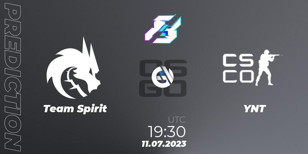 Prognose für das Spiel Team Spirit VS YNT. 11.07.23. CS2 (CS:GO) - Gamers8 2023 Europe Open Qualifier 2