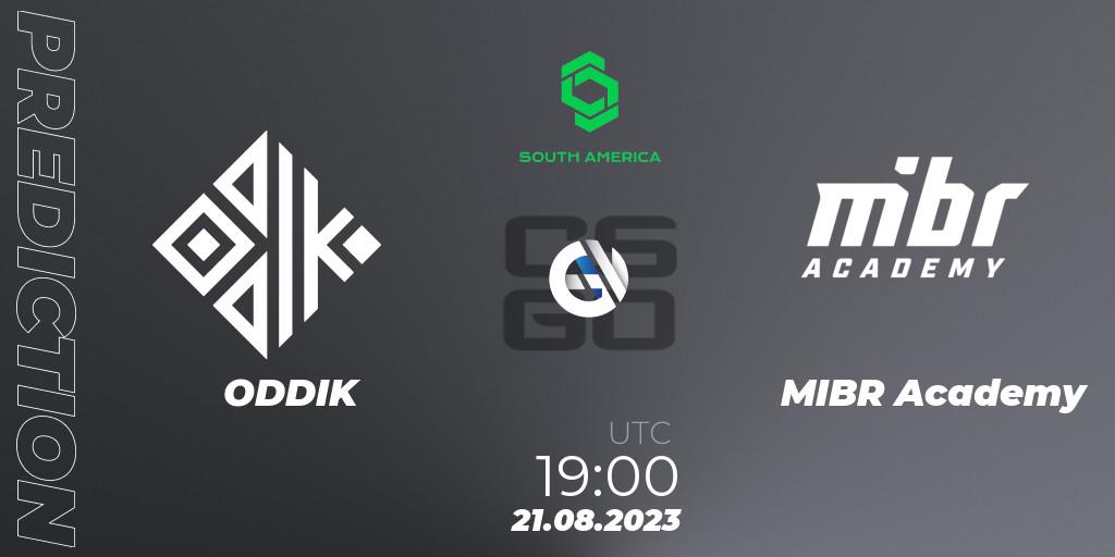 Prognose für das Spiel ODDIK VS MIBR Academy. 21.08.2023 at 19:00. Counter-Strike (CS2) - CCT South America Series #10