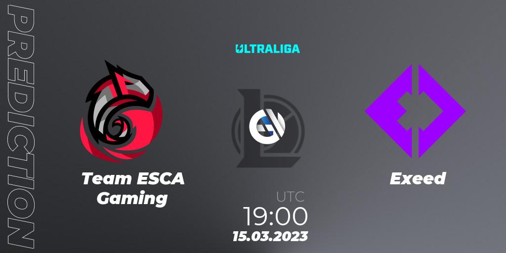 Prognose für das Spiel Team ESCA Gaming VS Exeed. 08.03.2023 at 19:00. LoL - Ultraliga Season 9 - Group Stage