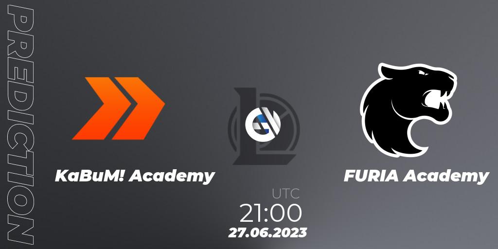 Prognose für das Spiel KaBuM! Academy VS FURIA Academy. 27.06.2023 at 21:00. LoL - CBLOL Academy Split 2 2023 - Group Stage