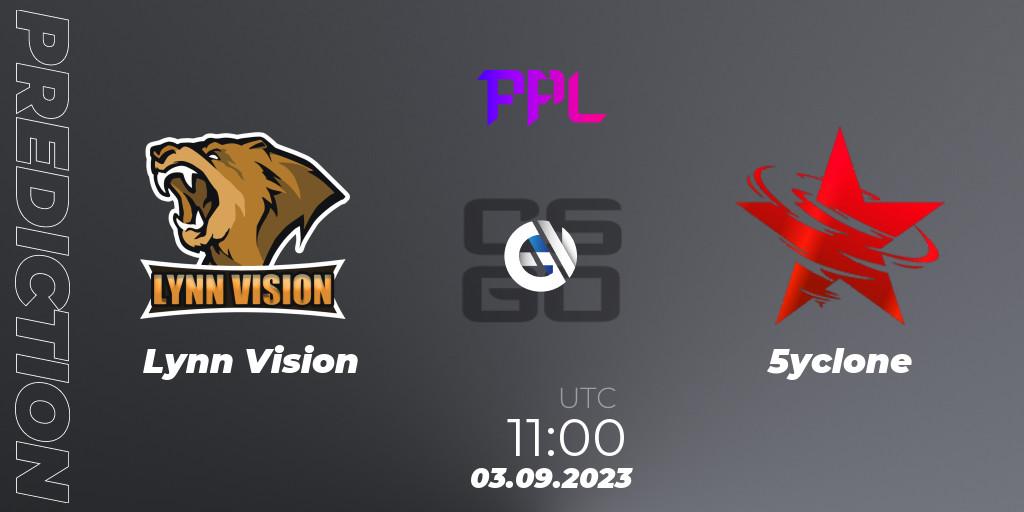 Prognose für das Spiel Lynn Vision VS 5yclone. 03.09.2023 at 11:00. Counter-Strike (CS2) - Perfect World Arena Premier League Season 5