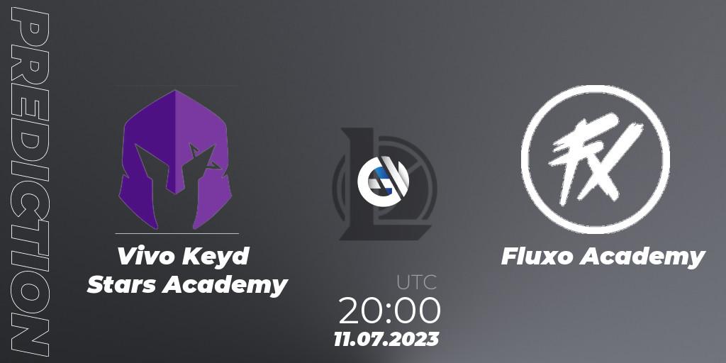 Prognose für das Spiel Vivo Keyd Stars Academy VS Fluxo Academy. 11.07.2023 at 20:00. LoL - CBLOL Academy Split 2 2023 - Group Stage