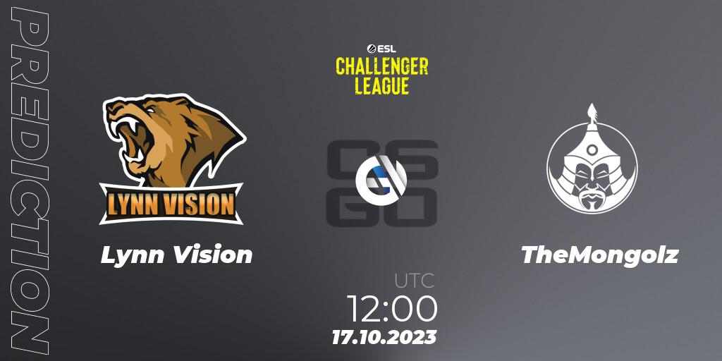 Prognose für das Spiel Lynn Vision VS TheMongolz. 09.12.2023 at 12:00. Counter-Strike (CS2) - ESL Challenger League Season 46: Asia-Pacific