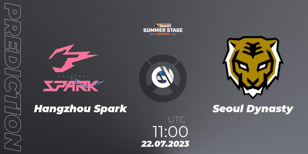 Prognose für das Spiel Hangzhou Spark VS Seoul Dynasty. 22.07.23. Overwatch - Overwatch League 2023 - Summer Stage Qualifiers
