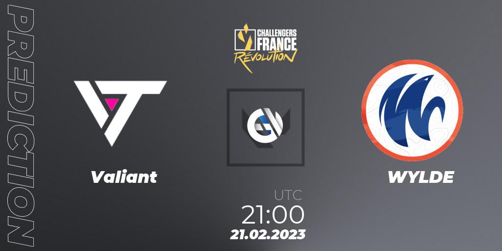 Prognose für das Spiel Valiant VS WYLDE. 21.02.2023 at 21:00. VALORANT - VALORANT Challengers 2023 France: Revolution Split 1