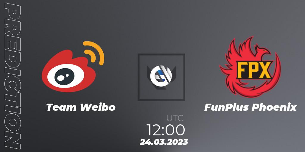 Prognose für das Spiel Team Weibo VS FunPlus Phoenix. 24.03.23. VALORANT - FGC Valorant Invitational 2023: Act 1