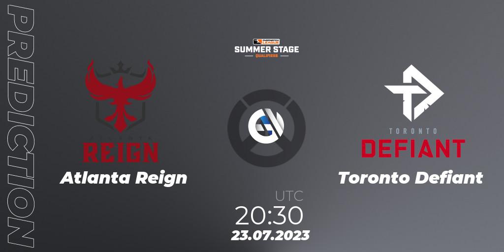 Prognose für das Spiel Atlanta Reign VS Toronto Defiant. 23.07.23. Overwatch - Overwatch League 2023 - Summer Stage Qualifiers