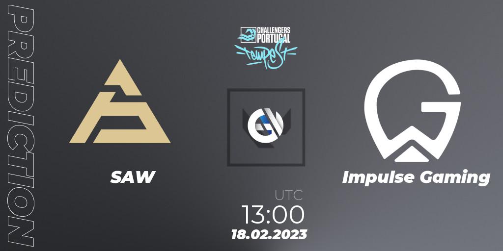 Prognose für das Spiel SAW VS Impulse Gaming. 18.02.2023 at 13:00. VALORANT - VALORANT Challengers 2023 Portugal: Tempest Split 1