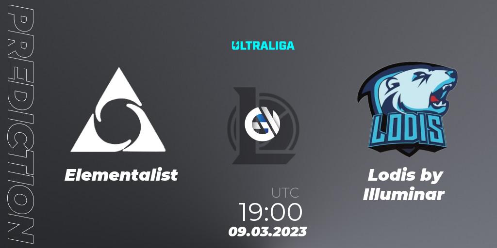 Prognose für das Spiel Elementalist VS Lodis by Illuminar. 09.03.2023 at 19:00. LoL - Ultraliga 2nd Division Season 6