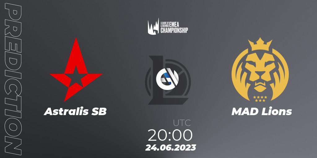 Prognose für das Spiel Astralis SB VS MAD Lions. 24.06.23. LoL - LEC Summer 2023 - Regular Season