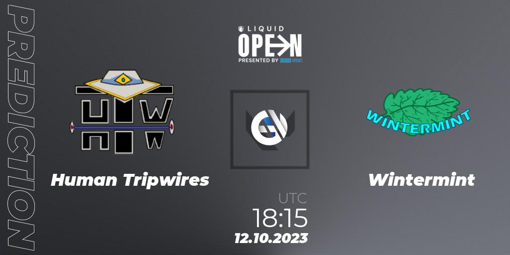 Prognose für das Spiel Human Tripwires VS Wintermint. 13.10.23. VALORANT - Liquid Open 2023 - Europe