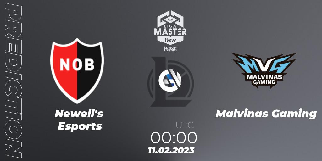Prognose für das Spiel Newell's Esports VS Malvinas Gaming. 11.02.23. LoL - Liga Master Opening 2023 - Group Stage