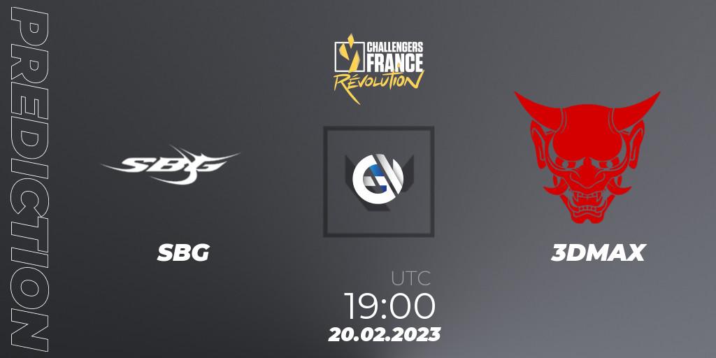 Prognose für das Spiel SBG VS 3DMAX. 20.02.23. VALORANT - VALORANT Challengers 2023 France: Revolution Split 1