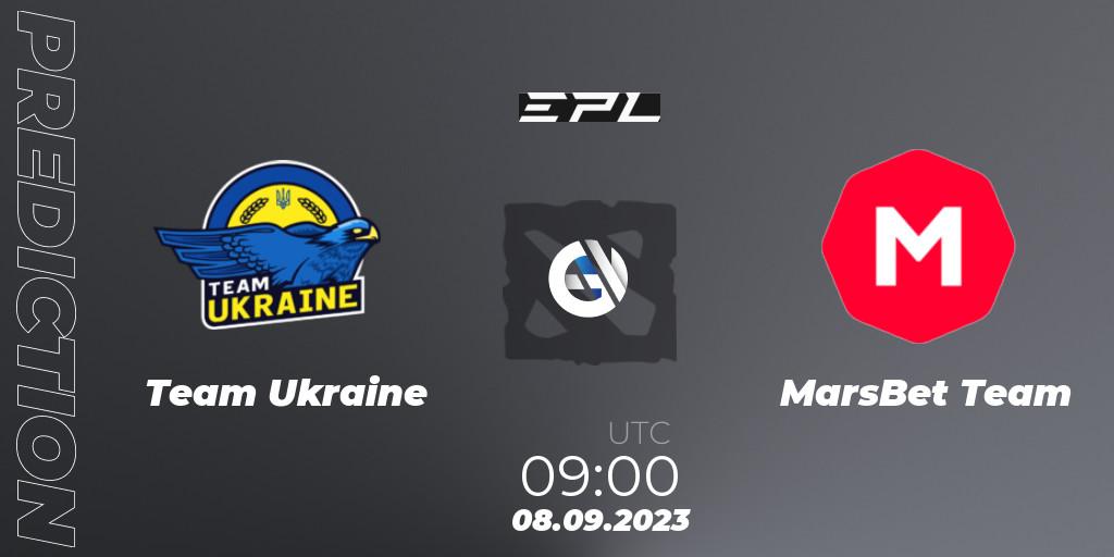 Prognose für das Spiel Team Ukraine VS MarsBet Team. 08.09.2023 at 09:12. Dota 2 - European Pro League Season 12