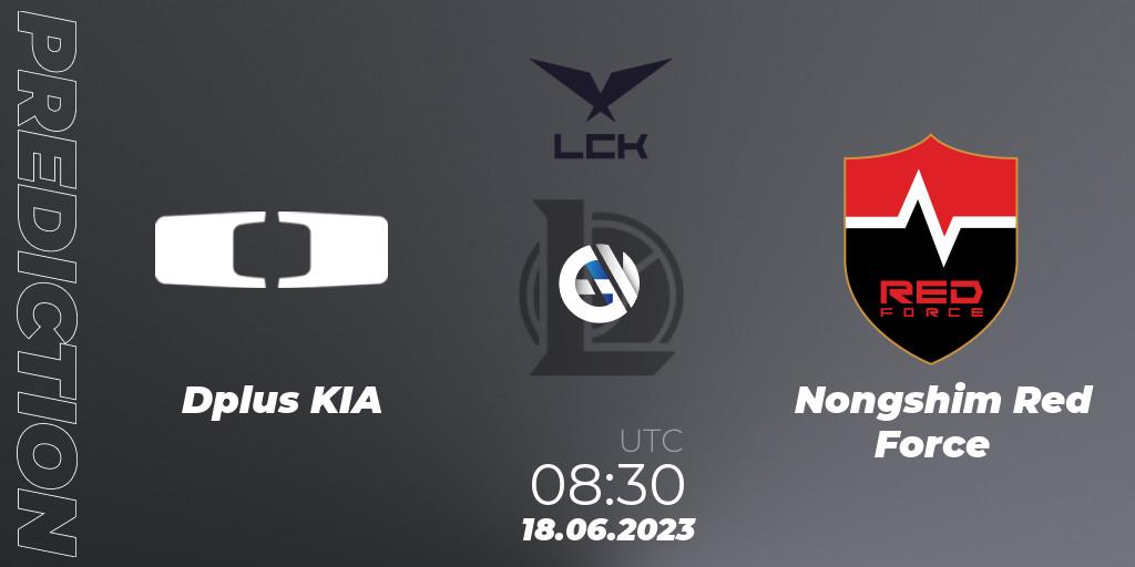 Prognose für das Spiel Dplus KIA VS Nongshim Red Force. 18.06.23. LoL - LCK Summer 2023 Regular Season