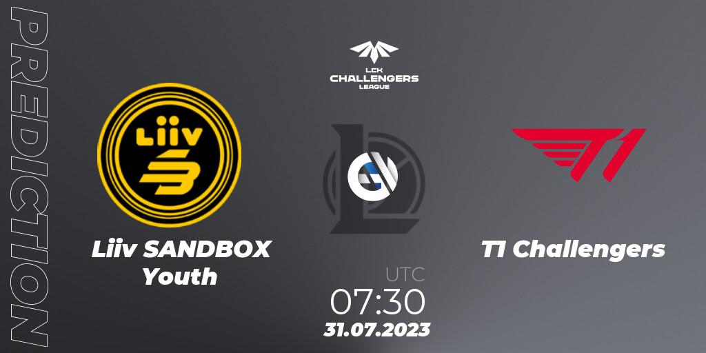 Prognose für das Spiel Liiv SANDBOX Youth VS T1 Challengers. 31.07.23. LoL - LCK Challengers League 2023 Summer - Group Stage