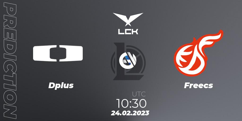 Prognose für das Spiel Dplus VS Freecs. 24.02.23. LoL - LCK Spring 2023 - Group Stage