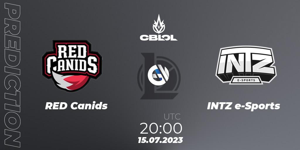 Prognose für das Spiel RED Canids VS INTZ e-Sports. 15.07.23. LoL - CBLOL Split 2 2023 Regular Season