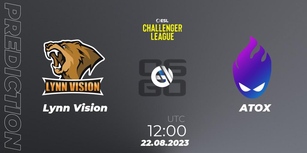Prognose für das Spiel Lynn Vision VS ATOX. 22.08.2023 at 12:00. Counter-Strike (CS2) - ESL Challenger League Season 46: Asia-Pacific