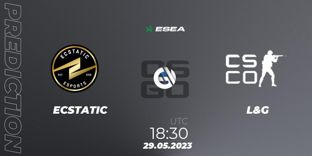 Prognose für das Spiel ECSTATIC VS L&G. 30.05.23. CS2 (CS:GO) - ESEA Advanced Season 45 Europe