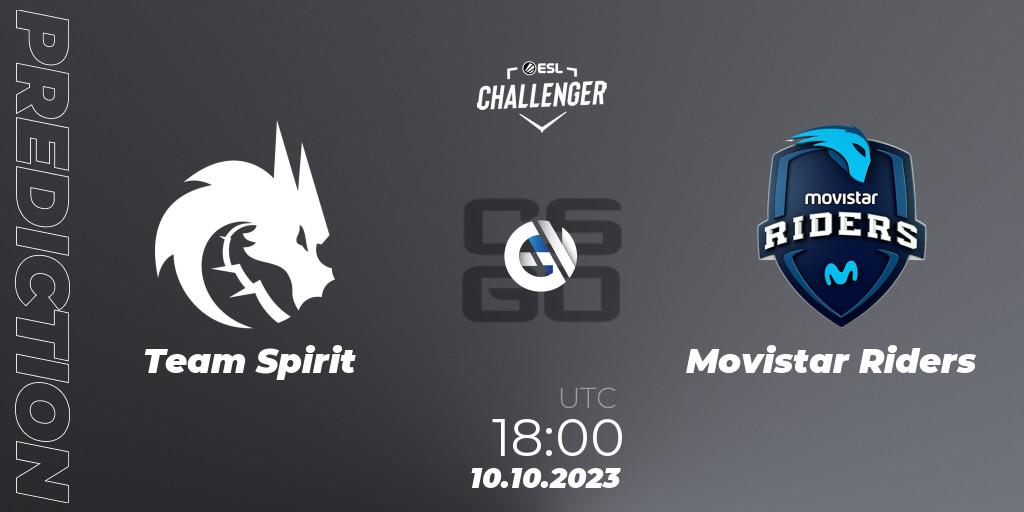 Prognose für das Spiel Team Spirit VS Movistar Riders. 10.10.23. CS2 (CS:GO) - ESL Challenger at DreamHack Winter 2023: European Qualifier