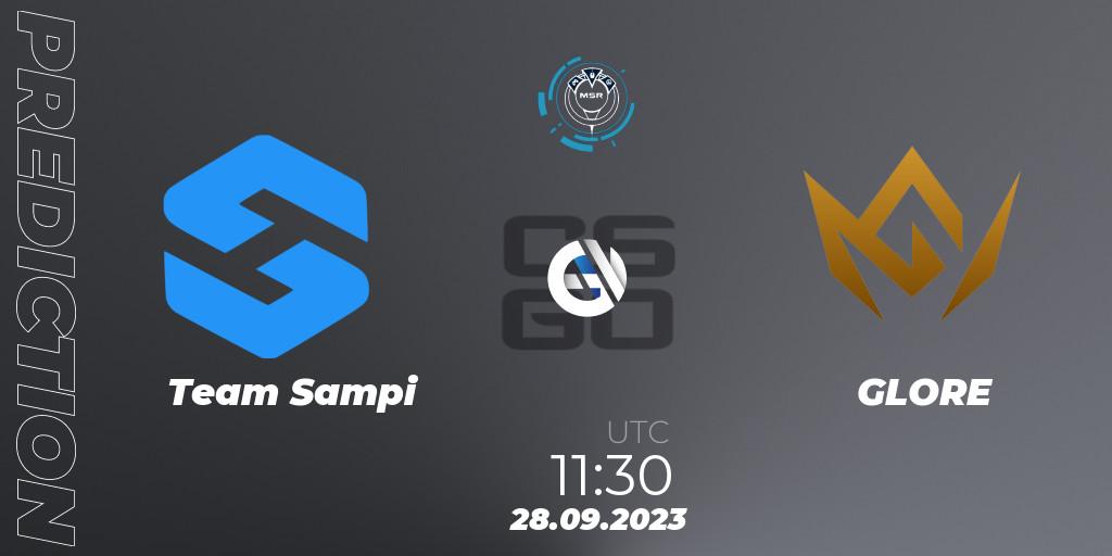 Prognose für das Spiel Team Sampi VS GLORE. 28.09.2023 at 18:55. Counter-Strike (CS2) - Slovak National Championship 2023