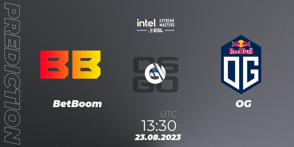 Prognose für das Spiel BetBoom VS OG. 23.08.2023 at 13:30. Counter-Strike (CS2) - IEM Sydney 2023 Europe Closed Qualifier