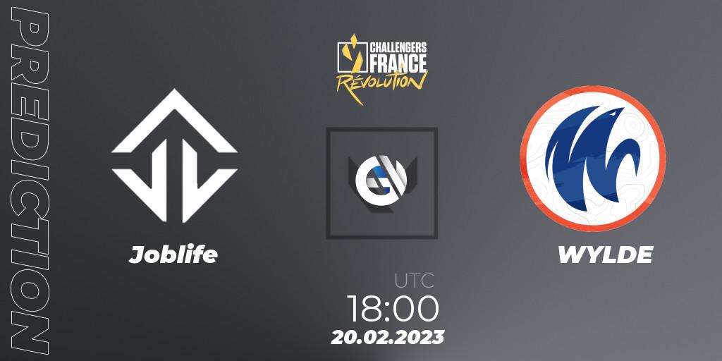 Prognose für das Spiel Joblife VS WYLDE. 20.02.2023 at 18:00. VALORANT - VALORANT Challengers 2023 France: Revolution Split 1