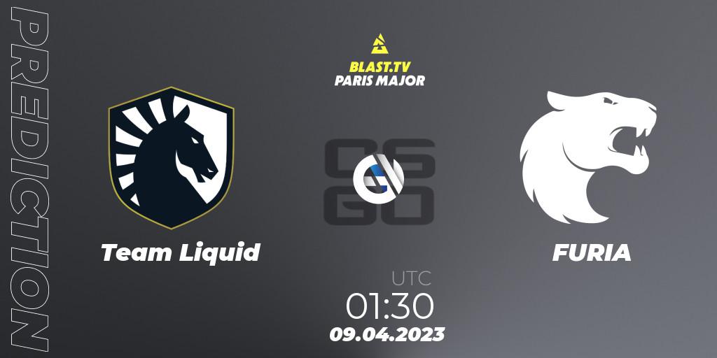 Prognose für das Spiel Team Liquid VS FURIA. 09.04.23. CS2 (CS:GO) - BLAST.tv Paris Major 2023 Americas RMR