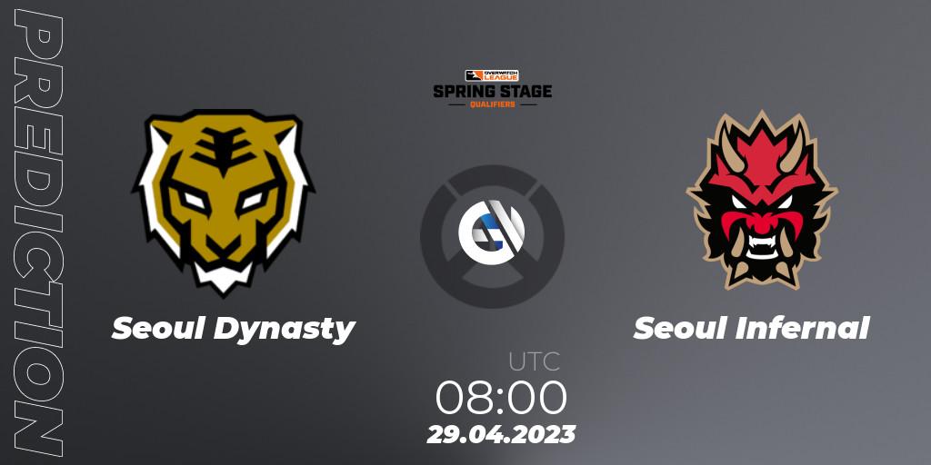 Prognose für das Spiel Seoul Dynasty VS Seoul Infernal. 29.04.23. Overwatch - OWL Stage Qualifiers Spring 2023 West
