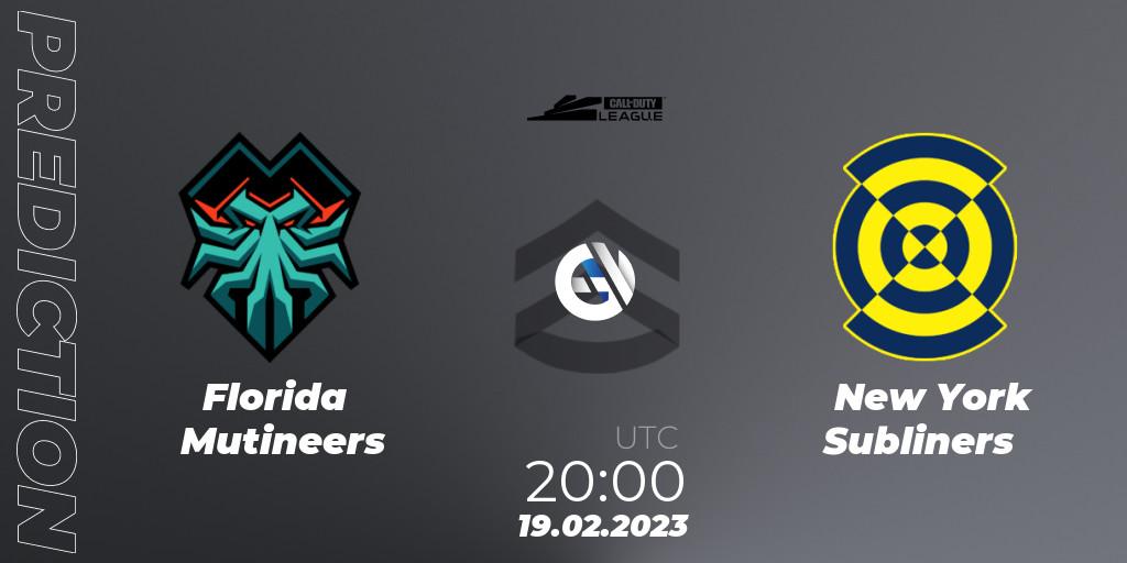 Prognose für das Spiel Florida Mutineers VS New York Subliners. 19.02.2023 at 20:00. Call of Duty - Call of Duty League 2023: Stage 3 Major Qualifiers