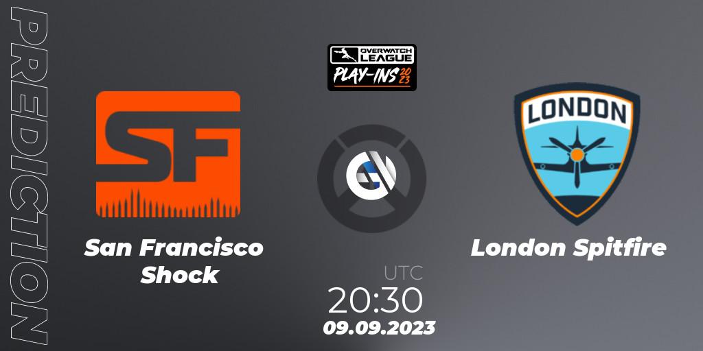 Prognose für das Spiel San Francisco Shock VS London Spitfire. 09.09.23. Overwatch - Overwatch League 2023 - Play-Ins