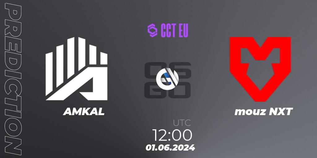 Prognose für das Spiel AMKAL VS mouz NXT. 01.06.2024 at 12:00. Counter-Strike (CS2) - CCT Season 2 Europe Series 4