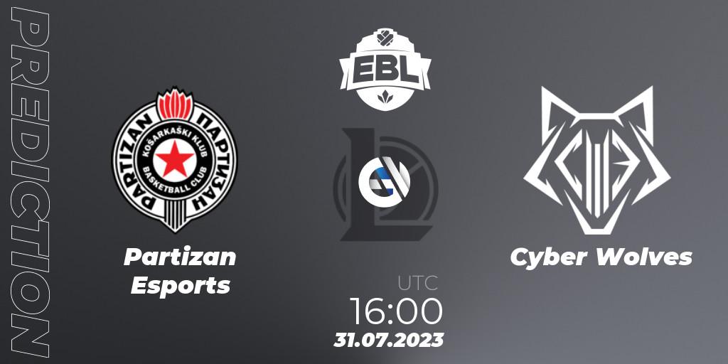 Prognose für das Spiel Partizan Esports VS Cyber Wolves. 31.07.23. LoL - Esports Balkan League Season 13