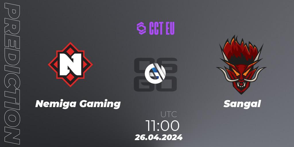 Prognose für das Spiel Nemiga Gaming VS Sangal. 26.04.24. CS2 (CS:GO) - CCT Season 2 Europe Series 1