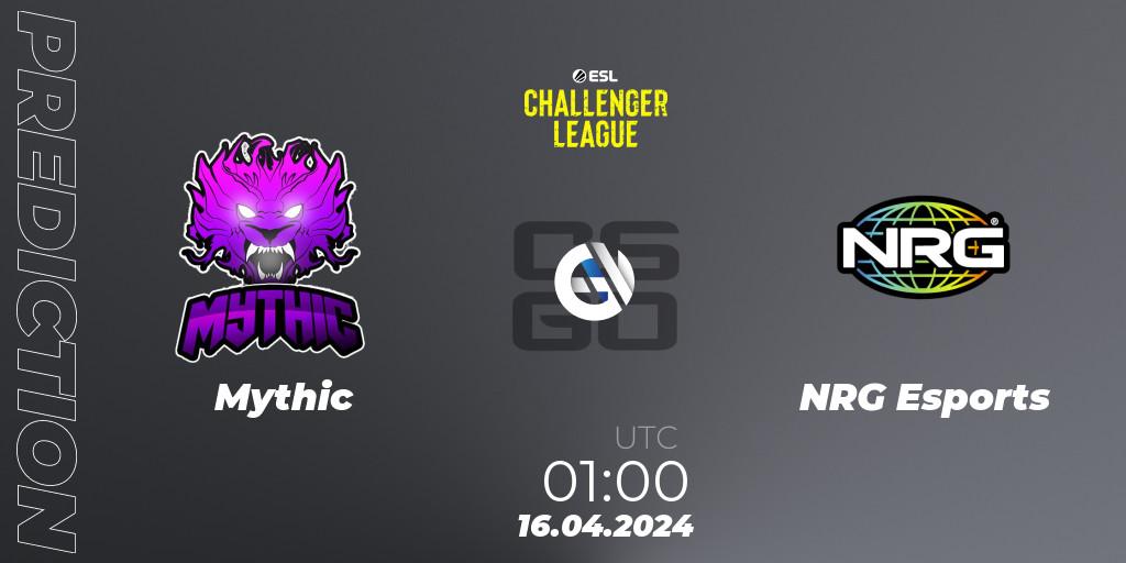 Prognose für das Spiel Mythic VS NRG Esports. 16.04.24. CS2 (CS:GO) - ESL Challenger League Season 47: North America
