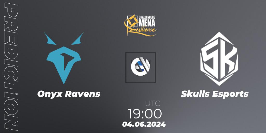Prognose für das Spiel Onyx Ravens VS Skulls Esports. 04.06.2024 at 19:00. VALORANT - VALORANT Challengers 2024 MENA: Resilience Split 2 - Levant and North Africa