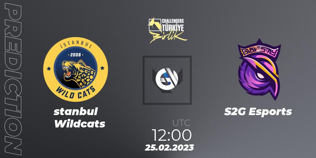 Prognose für das Spiel İstanbul Wildcats VS S2G Esports. 25.02.2023 at 11:30. VALORANT - VALORANT Challengers 2023 Turkey: Birlik Split 1