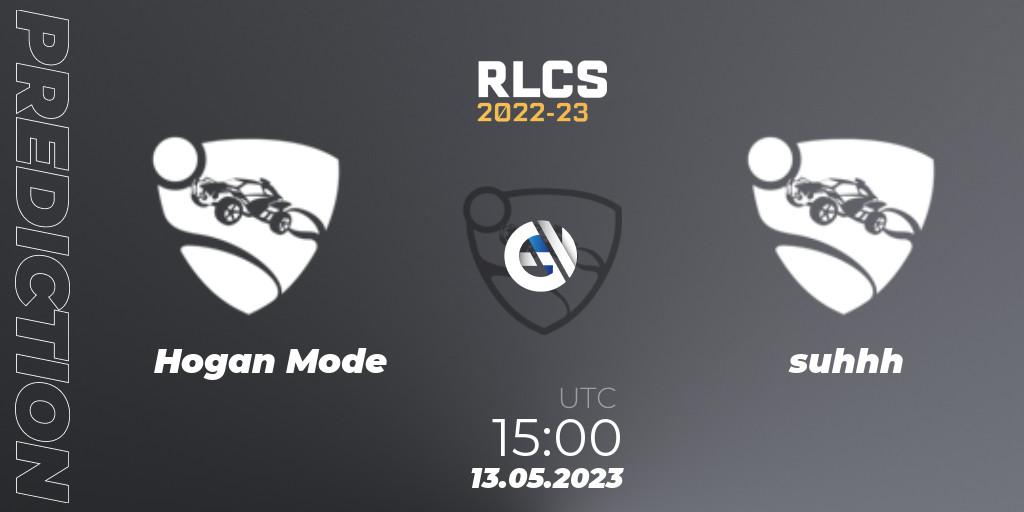 Prognose für das Spiel Hogan Mode VS suhhh. 13.05.2023 at 15:00. Rocket League - RLCS 2022-23 - Spring: Europe Regional 1 - Spring Open