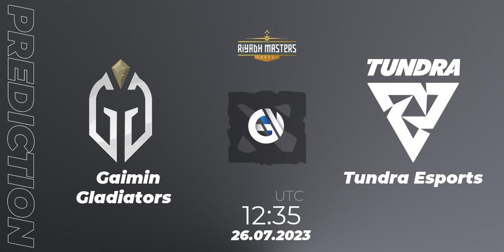Prognose für das Spiel Gaimin Gladiators VS Tundra Esports. 26.07.23. Dota 2 - Riyadh Masters 2023