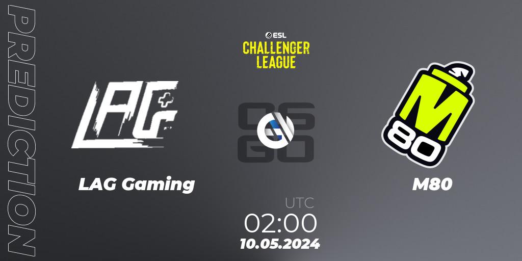 Prognose für das Spiel LAG Gaming VS M80. 10.05.2024 at 02:00. Counter-Strike (CS2) - ESL Challenger League Season 47: North America