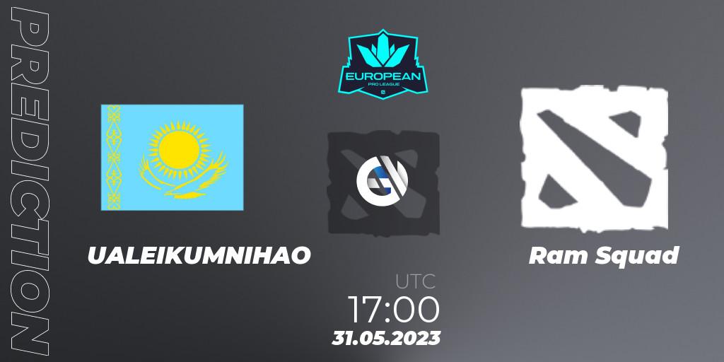 Prognose für das Spiel UALEIKUMNIHAO VS Ram Squad. 31.05.2023 at 18:01. Dota 2 - European Pro League Season 9