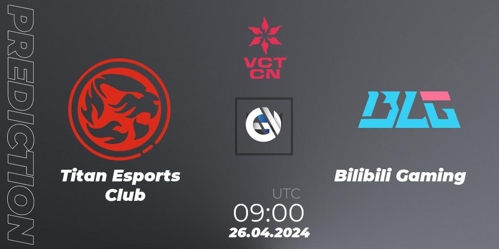 Prognose für das Spiel Titan Esports Club VS Bilibili Gaming. 26.04.24. VALORANT - VALORANT Champions Tour China 2024: Stage 1 - Group Stage