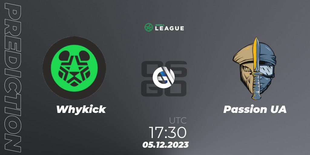 Prognose für das Spiel Whykick VS Passion UA. 05.12.2023 at 17:30. Counter-Strike (CS2) - ESEA Season 47: Main Division - Europe